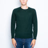CLOSED-Maglia in Lana Merino con Manica Raglan Verde-TRYME Shop
