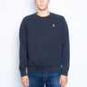 RALPH LAUREN-Felpa Girocollo in Cotone Loopback Nero-TRYME Shop