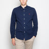 RALPH LAUREN-Camicia Slim Fit in Twill di Cotone Navy-TRYME Shop