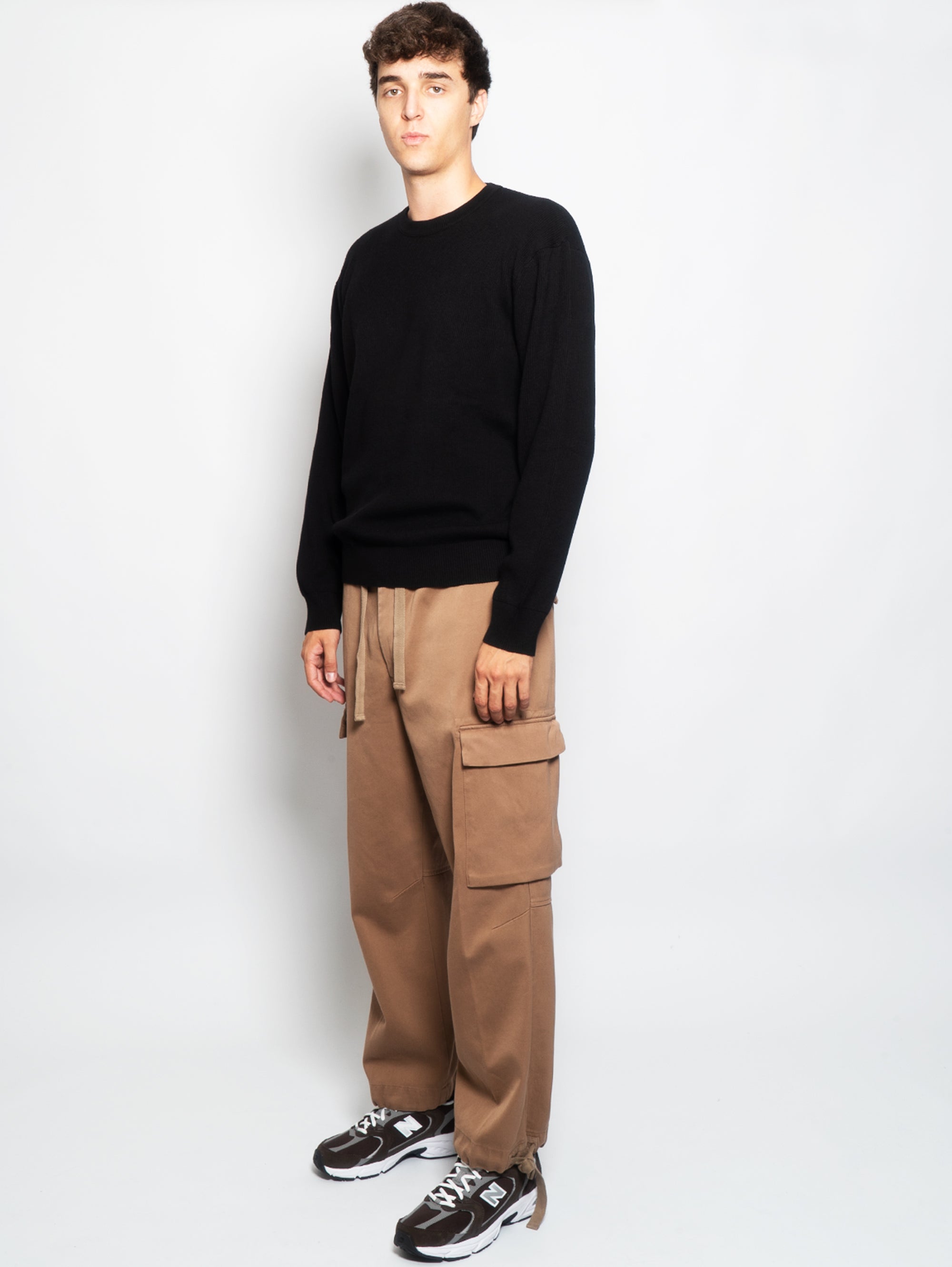 Cargo Pants with Brown Drawstring