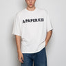 A PAPER KID-T-shirt con Logo Frontale Crema-TRYME Shop