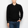CLOSED-Polo Manica Lunga in Maglia a Coste Blu Navy-TRYME Shop