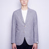 PAOLONI-Giacca Sfoderata Pied de Poule Blu-TRYME Shop
