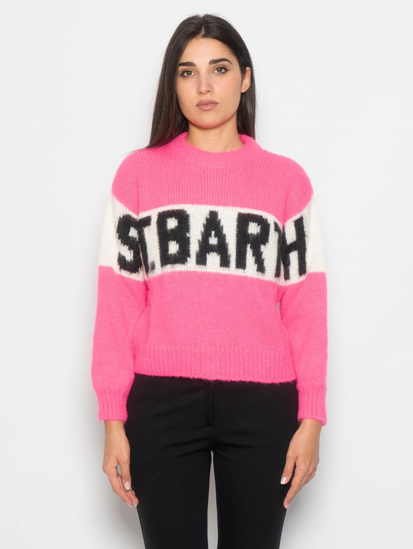 MC2 SAINT BARTH-Maglia Girocollo Danya Soft Rosa Fluo-TRYME Shop