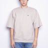 A PAPER KID-Felpa Oversize con Maniche Corte Grigio-TRYME Shop