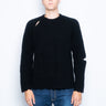 A PAPER KID-Maglia Girocollo Destroyed Nero-TRYME Shop