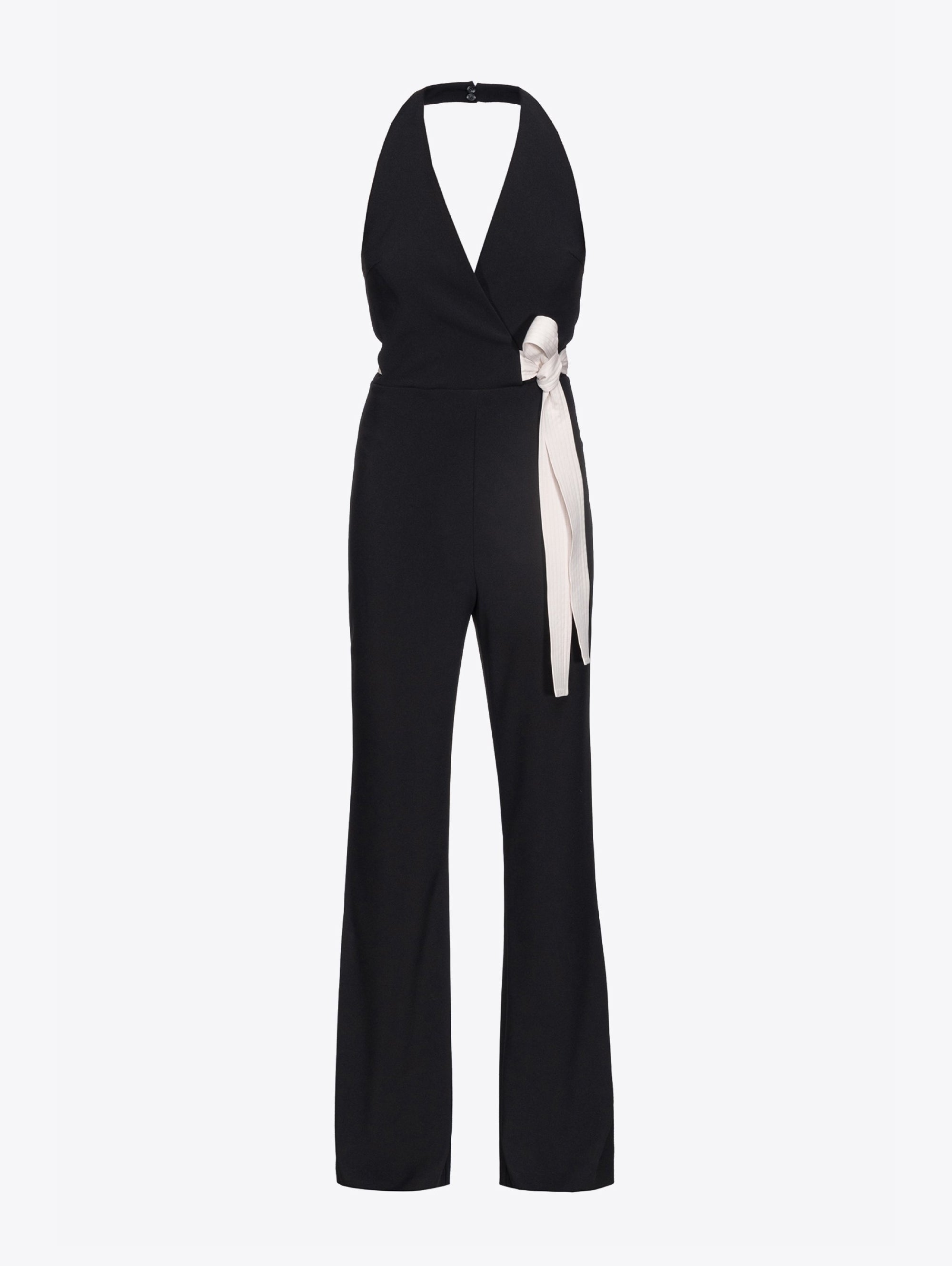 PINKO Jumpsuit with American Neckline and Black Bow TRYME Shop