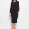 PINKO-Abito in Crepe con Inserto in Pizzo Nero-TRYME Shop