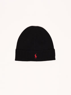 RALPH LAUREN-Cappello in Lana Nero-TRYME Shop