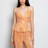 SABINA MUSÁYEV-Top Stile Bustino in Plissé Pesca-TRYME Shop