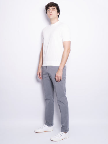 Pantaloni Ventre Piatto in Slim Fit Grigio