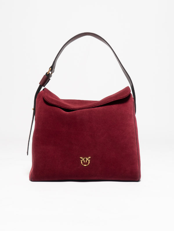 PINKO-Borsa a Mano in Suede Ribes-TRYME Shop