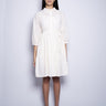 WOOLRICH-Abito in Pizzo Broderie Anglaise Crema-TRYME Shop