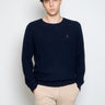RALPH LAUREN-Maglia in Lino e Cotone Blu-TRYME Shop