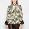 MAX MARA LEISURE-Camicia in Seta Stampa Geometrica Verde-TRYME Shop