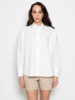 FEDERICA TOSI-Camicia Oversize in Popeline Bianco-TRYME Shop
