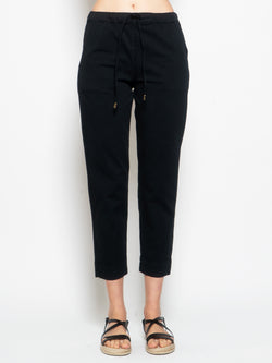 MAX MARA LEISURE-Pantalone Jogging con Coulisse Nero-TRYME Shop