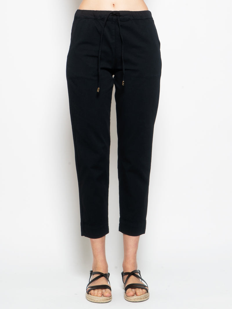 MAX MARA LEISURE-Pantalone Jogging con Coulisse Nero-TRYME Shop