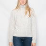 MAX MARA LEISURE-Maglia Collo Alto con Motivo a Losanghe Bianco-TRYME Shop