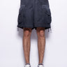 A PAPER KID-Shorts Cargo in Nylon Nero-TRYME Shop