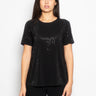 P.A.R.O.S.H.-T-shirt con Strass Applicati Nero-TRYME Shop