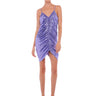 NORMA KAMALI-Mini Abito in Lamé Stretch Lilla-TRYME Shop