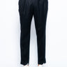 OFFICINE GÉNÉRALE-Pantalone in Fresco Lana con Cintura Nero-TRYME Shop