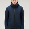 WOOLRICH-Giacca Antivento con Cappuccio Pacific Blu-TRYME Shop