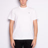 STONE ISLAND-T-shirt Tinta in Capo con Effetto Fissato Bianco-TRYME Shop