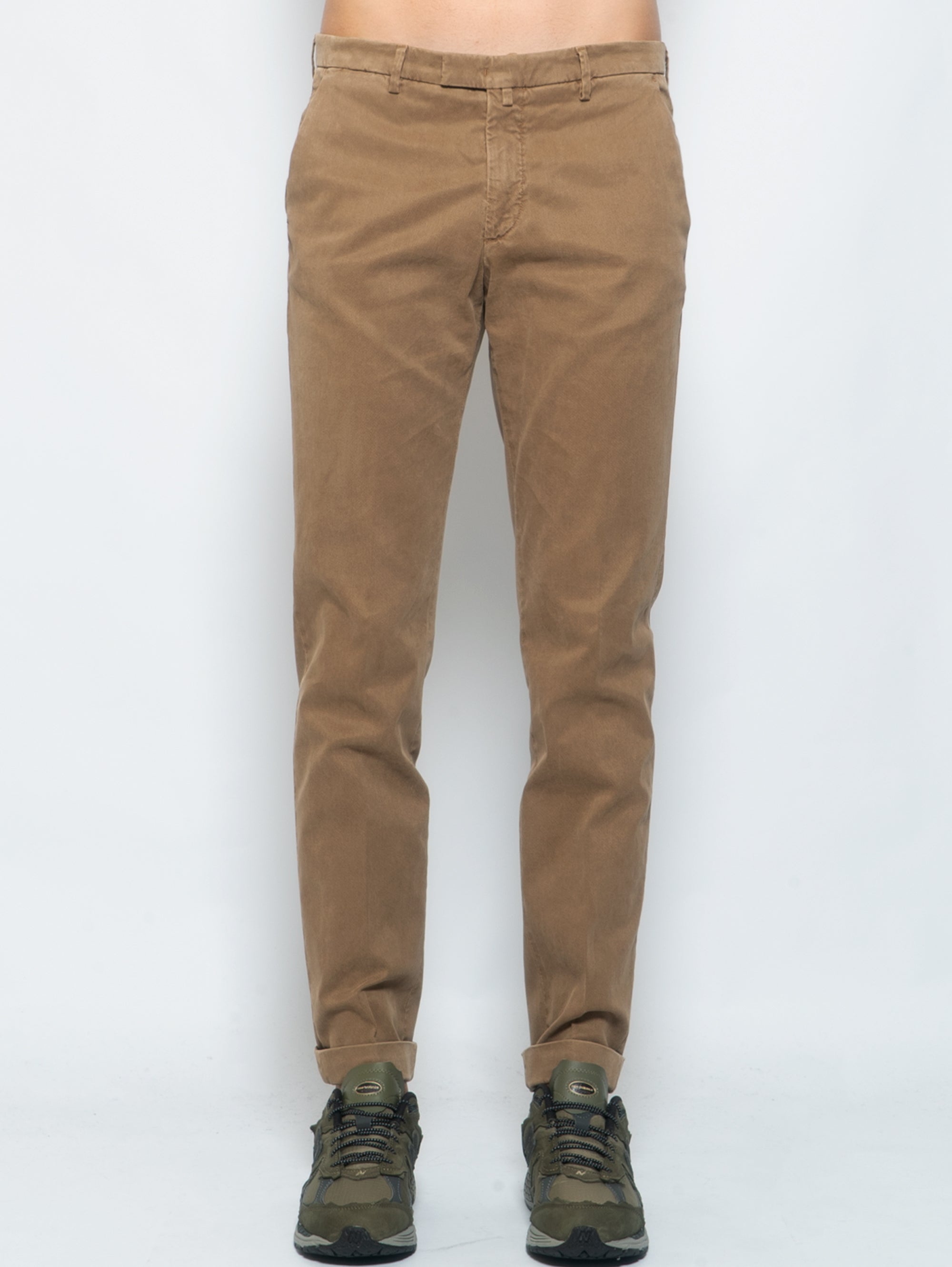 BRIGLIA 1949-Chino in Cotone Armaturato Washed Biscotto-TRYME Shop