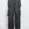 A PAPER KID-Pantaloni Cargo Utility in Nylon Nero-TRYME Shop