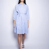 WOOLRICH-Abito in Pizzo Broderie Anglaise Blu-TRYME Shop