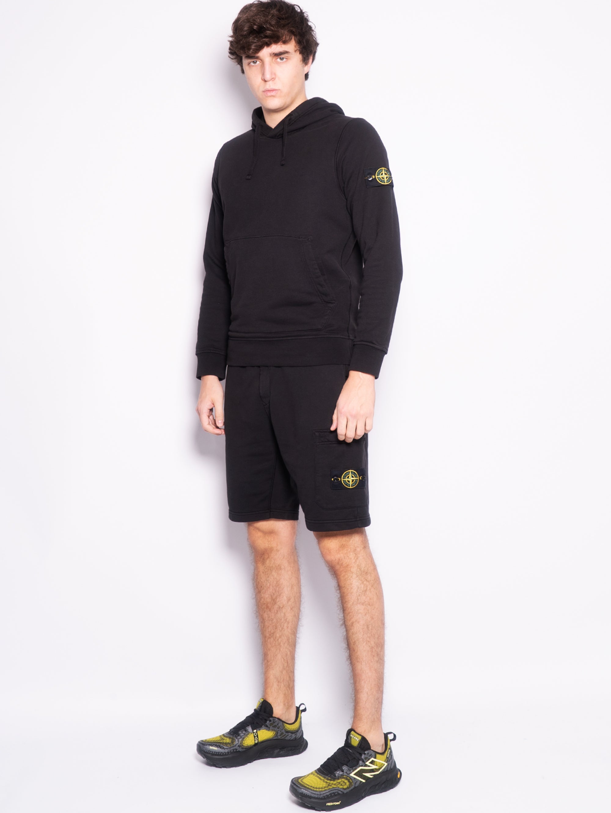 Black fleece Bermuda shorts