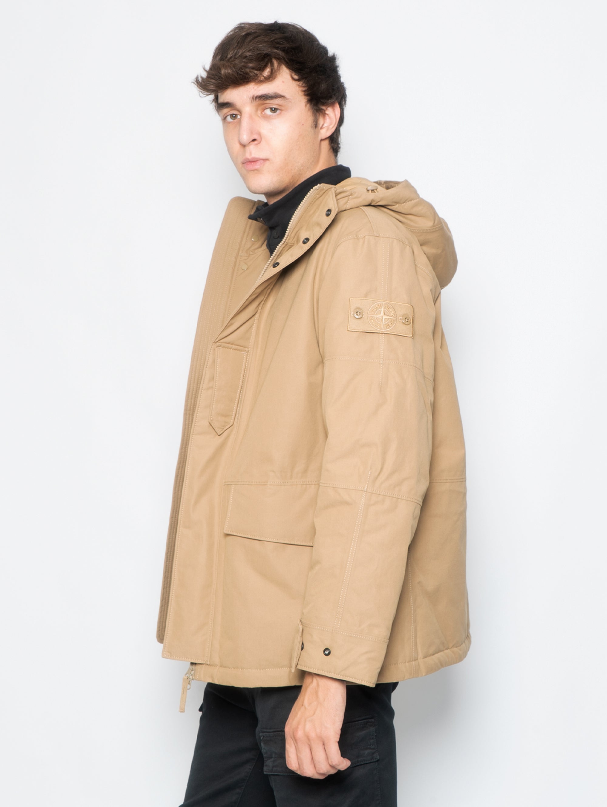 Parka with Hood Ghost Piece Beige