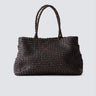 DRAGON DIFFUSION-Borsa a Spalla Vintage Mesh Tote Marrone Scuro-TRYME Shop