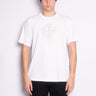 STONE ISLAND-T-shirt Tinta in Capo con Logo Riflettente Bianco-TRYME Shop