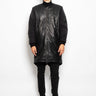 GIORGIO BRATO-Parka in Pelle e Nylon Imbottito Nero-TRYME Shop