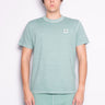 STONE ISLAND-T-shirt Tinta in Capo con Effetto Fissato Verde-TRYME Shop