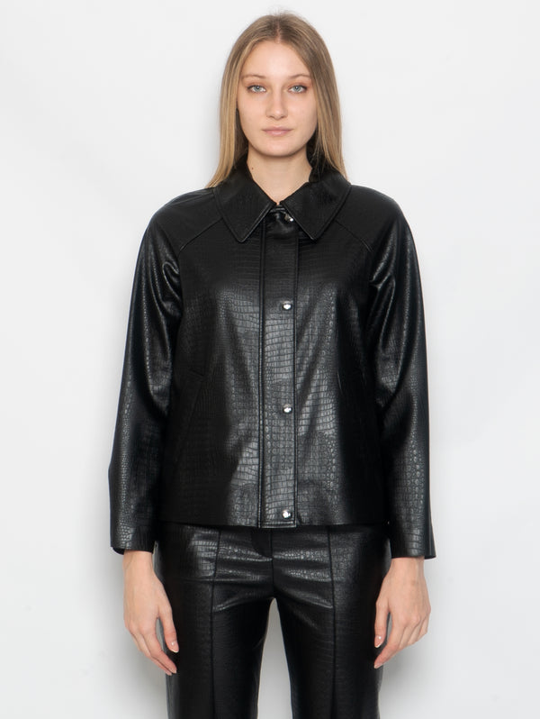 MAX MARA LEISURE-Giacca Stampa Cocco Nero-TRYME Shop