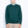 RALPH LAUREN-Felpa Girocollo con Inserto a V Verde-TRYME Shop