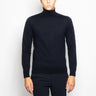 ALPHA STUDIO-Maglia Collo Alto in Merinos Blu-TRYME Shop