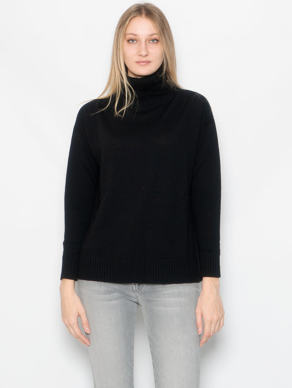 MAX MARA LEISURE-Maglia in Lana Rasata Nero-TRYME Shop