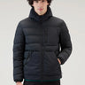 WOOLRICH-Piumino Corto in Nylon Crinkle Nero-TRYME Shop