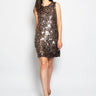 P.A.R.O.S.H.-Abito Corto Full Paillettes Bronzo-TRYME Shop