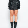 ESSENTIEL ANTWERP-Mini Gonna Con Jaquard e Paillettes Nero-TRYME Shop