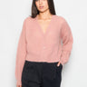 MAX MARA LEISURE-Cardigan a Coste in Mohair Rosa-TRYME Shop