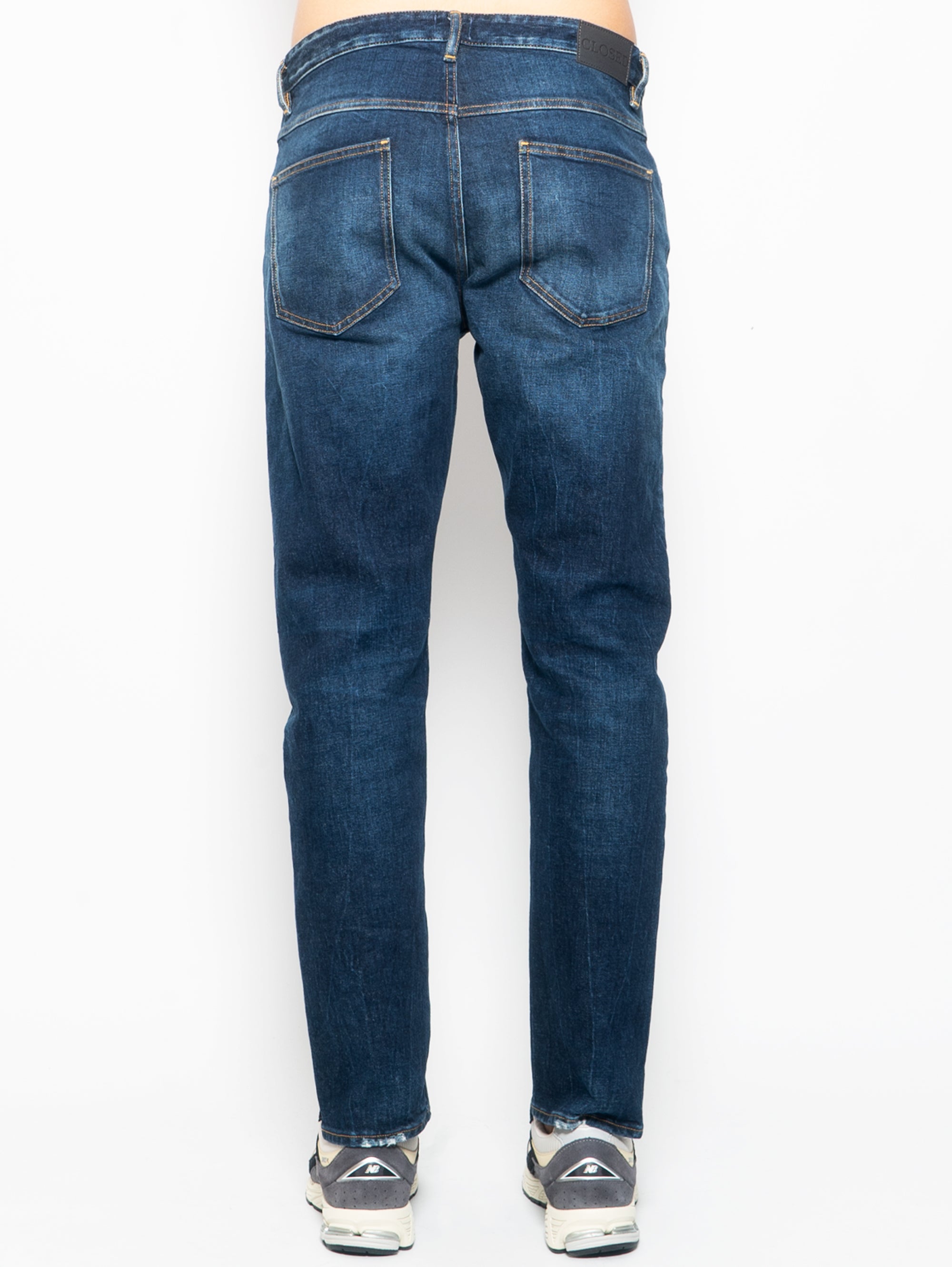 Jeans in Cotone Organico Stretch Blu Scuro