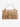 PINKO-Borsa in Nappa con Motivo Chevron Biscotto Zenzero-TRYME Shop