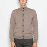 ALPHA STUDIO-Cardigan con Bottoni in Merinos Greige-TRYME Shop