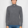 ALPHA STUDIO-Lupetto con Mezza Zip Grigio-TRYME Shop
